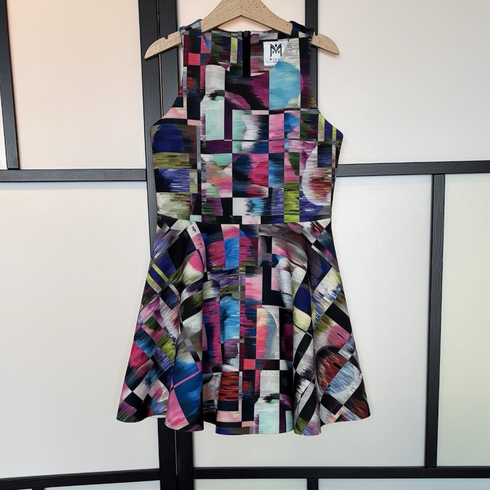 Milly Minis GIRLS dress Size 8 Years Abstract Print Multicolor Party‎